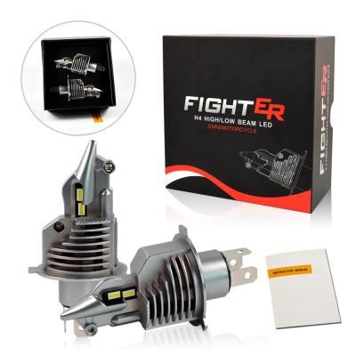 China Aviation Aluminum LED H4 high lumen led headlight h4 led 5800Lumens H4 led headlight h4 bulb for sale