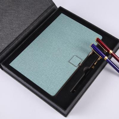 China Eco-friendly Paper Personality Customized Logo Notebook Box Gift High-end Company Office Gift Set Diary Notebook With Pen for sale