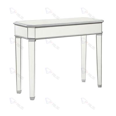 China Luxury Modern Mirrored Furniture For Living Room Decor Modern Mirrored Glass Furniture Set Corner Table for sale