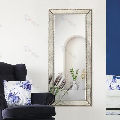 China Large Mirrors Minimalist Decor For Home Decor Hollow Silver Edge Mirrors Decor Wall for sale