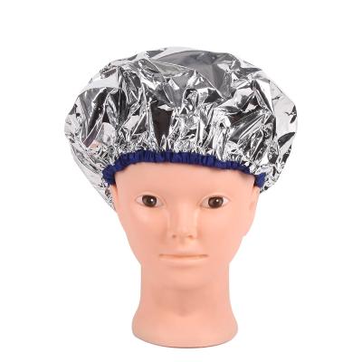 China Wholesale Waterproof Deep Hair Coloring Cap Hair Care HZO-22008 Silver Aluminum Foil Stocked Cap for sale