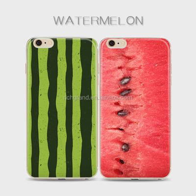 China Ultra-thin Soft TPU Watermelon Fruit Pattern TPU Cell Phone Case For Iphone 6 6s for sale