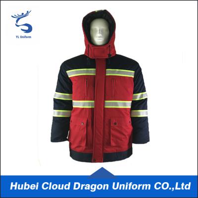 China Red Safety Reflective Windbreaker Security Guard Coats Coveralls High Visibility Waterproof for sale