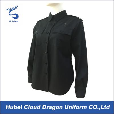 China Customized Color Security Uniform Shirts , Police Department Shirts Adjustable Buttons for sale