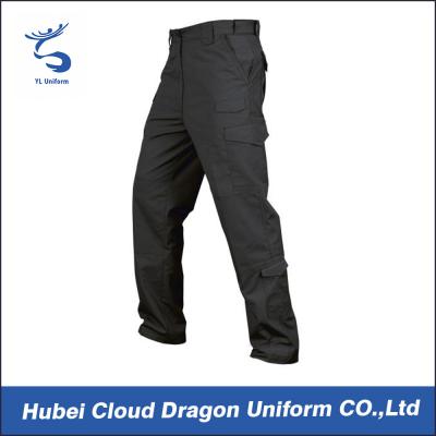 China Men Poly Cotton Tactical Combat Pants / Black Tactical Cargo Pants for sale