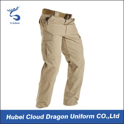 China Popular Lightweight  Khaki Tactical Combat Pants for Men With Slant Pockets for sale