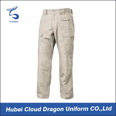 China OEM Biege Military Style Army Tactical Pants 65% Polyester 35% Cotton for sale