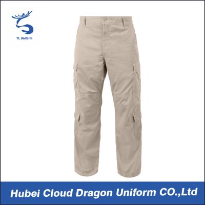 China Fashion Biege Tactical Combat Pants , Lightweight Military Cargo Pants For Men for sale