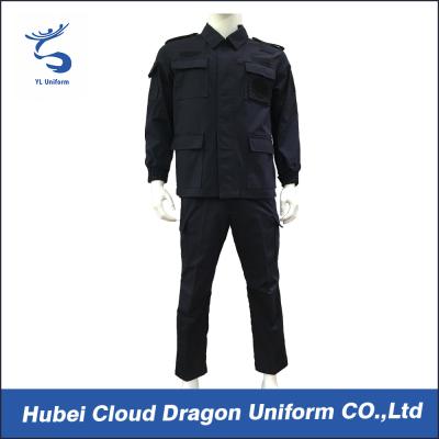 China Dunkle Marine-TC Ripstop Polizei-Sicherheits-Uniformen/Militäruniform-Kleidung Kundenspezifische Größe zu verkaufen