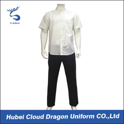 China Off White Summer Custom Security Uniforms For  Company / Private Guards for sale