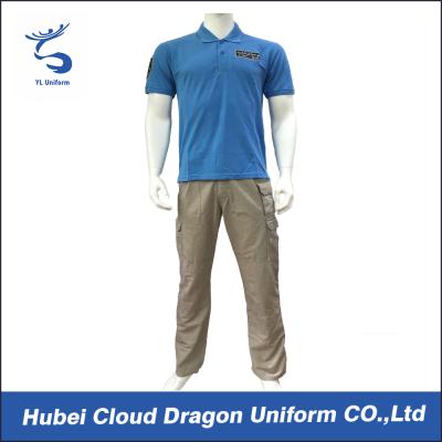 China Kühle Unternehmenssicherheits-Uniformen für Sommer, Baumwollstoffe 65% Polyester-35% zu verkaufen