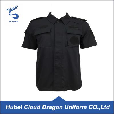 China Customized Short Sleeve Black Military Coat For Men / Women Law Enforcement for sale