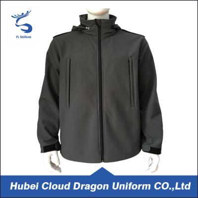 China Breathable dunkelgraues Vlies-Sicherheitsbeamte-Kleid imprägniern Polyester 100% zu verkaufen