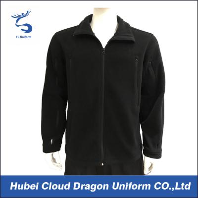 China Black Fleece Men ' S Security Guard Jackets Duty Soft Shell Outwear for sale