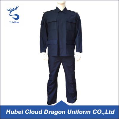 China Breathable Streifendienst-Uniform für Männer, kundenspezifische Sicherheits-Uniform-Hemden zu verkaufen