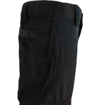 China Waterproof Black Twill Cotton Security Uniform Pants , Ems Job Work Wear Trousers for sale