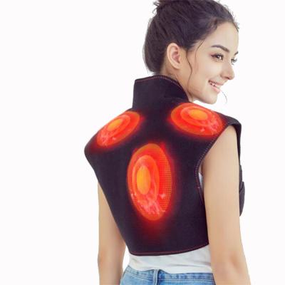 China Hot Compress Physiotherapy And Pain Relief Usb Heated Outdoor Moxibustion Carbon Fiber Fever Heating Vest Electric Heated Shawl for sale