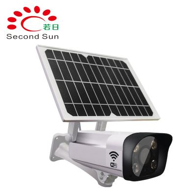 China 2021 new product sensor camera 4G HD solar power IP built-in wifi solar siren camera security camera for sale