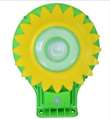 China Garden Century Sunflower 5W Sunflower Integrated Motion Solar Exterior Wall Outdoor Solar Garden Light for sale