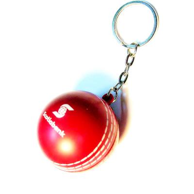 China Promotional Toy PU Stress Cricket Ball With Key Chain For Promotion for sale