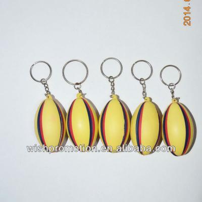 China Promotional Toy Rugbyball Stress Ball With Key Chain for sale