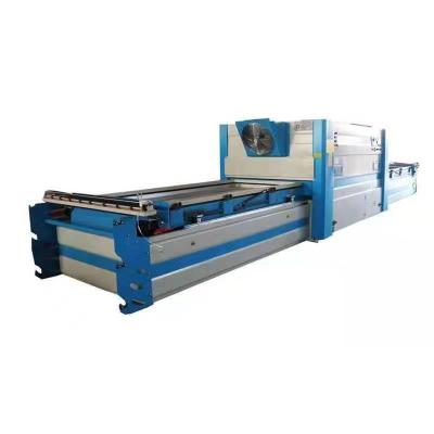 China Building Material Shops Automatic PVC Vacuum Press Membrane Wood Laminating Machine for door cabinet kitchen making membrane hot press machine 2 tables for sale