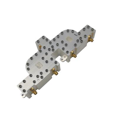 China Low Insertion Loss 1/4 Waveguide 8.5-10.5GHz 4 Way Coaxial Power Splitter or Power Splitter or Combiner for sale