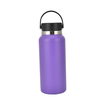 China ODM Metal Water Bottle PORTABLE Double Wall 304 Stainless Steel Vacuum Insulated Hot Water Bottle With Custom Color Handle Lid for sale