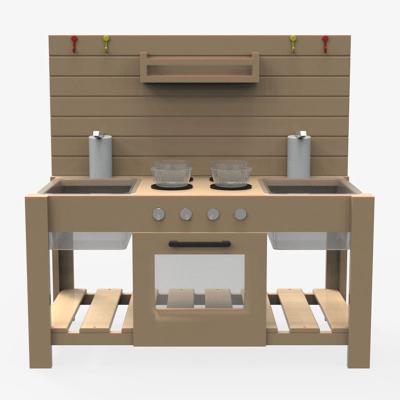 China Wooden Muddy Mud Wooden Kitchen Accept Custom Order Outside OEM Environmental Material For Kids Children Kitchen Toy Set Playing Room Cardboard Box for sale