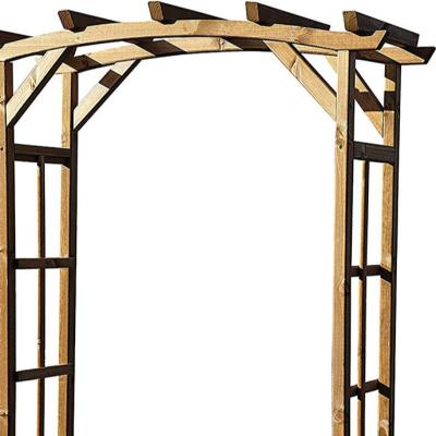 China Popular Modern Style Garden Furniture Wedding Decoration Easily Assembled Solid Wooden Pergolas for sale