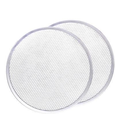 China Eco - Friendly 316 12 Inch Stainless Steel / Metal Round Pizza Pans Baking Tray Mesh for sale