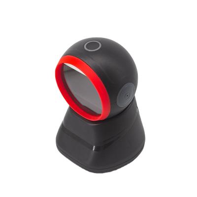 China Factory supply black built-in buzzer omnidirectional digital qr code barcode scanner with stand 10-200mm for sale