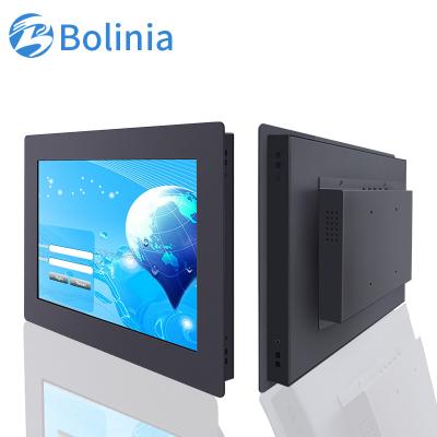 China Wholesale Touch Screen 12 Inch LCD Monitor For Industrial With VESA Mount Metal Shell Resistive Touch Screen Display TFT IPS Recessed Monitor for sale