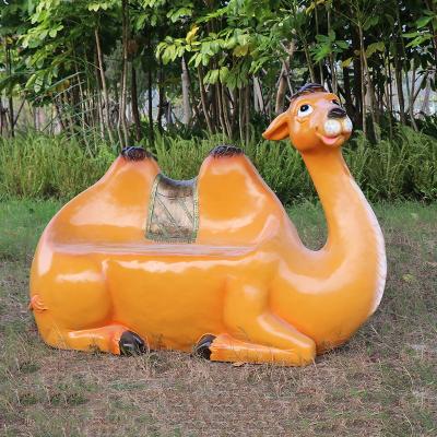 China Outdoor Decorative Polyresin Camel Bench For Home Decorative Ornaments for sale