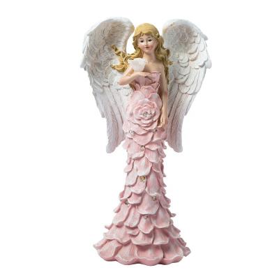 China Worlwide Resin Craft Fairy Garden Figurines Garden Fairy Ornament With Led Lighting for sale