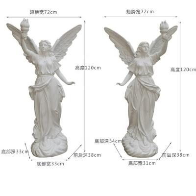 China Worlwide High Quality Large Outdoor Statue Fiberglass Angel Statue for sale