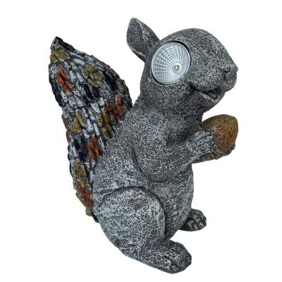 China Garden Resin Satue Animal Garden Figurines Solar Led Solar Outdoor Light for sale