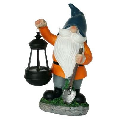 China Worlwide Outdoor Garden Decoration Resin Solar Gnome Satue Lamp Led Light Solar Itme for sale