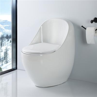 China 2021 Modern Western European Sanitary WC Toilet Bowl Bathroom Ware Double-Flow 2021 Design Egg Shape Ceramic Round Toilet for sale