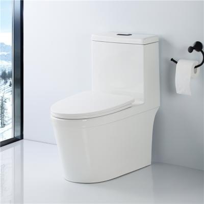 China New Design Double-flow Floor s Trap Wc Bathroom Sanitary Ceramic Commode Set One Piece Toilet Bowl for sale