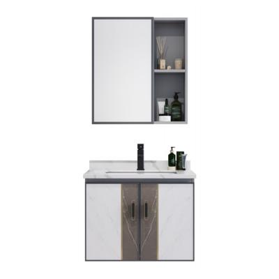 China Wholesale Cheap Modern Style Wall Mounted Small Mirrored Single Sink Bathroom Vanity Unit Waterproof For Home Hotel for sale