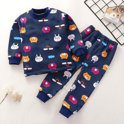 China QUICK DRY kids thermal underwear with velor for boys and girls winter clothes suit warm clothing for kids for sale