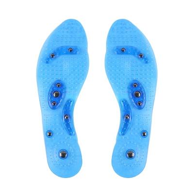 China Therapy Foot Massage Shoes Elastic Transparent Magnetic Insoles Gel Anti-fatigue Slimming Massager Shoe-Protection Weight Loss Insole for sale