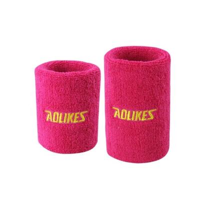 China Breathable Comfortable Polyester Cotton Embroidered Logo Wristband Sport Wristband Wristband Custom for sale