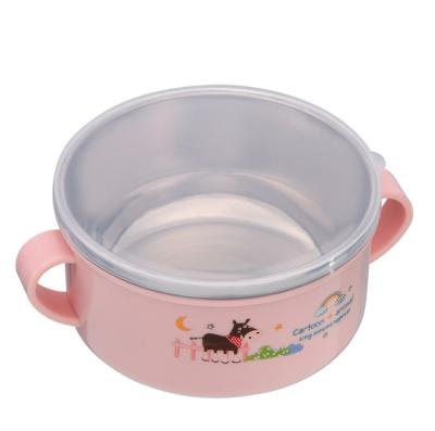 China Minimalist Stainless Steel Dinner Bowl Baby Feeding Bowl Complementary Children's Food Soup Rice Bowl for sale