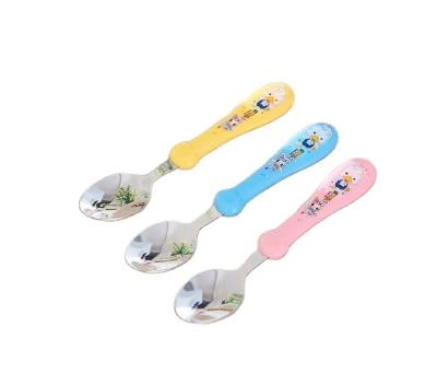 China New Minimalist Hot Items Reusable Kids Cutlery Set Portable Stainless Steel Cutlery Kids Spoon for sale