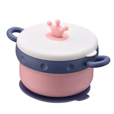 China Hot Selling Minimalist Food Grade Baby Food Supplement Bowl Stainless Steel Baby Bowl Set for sale