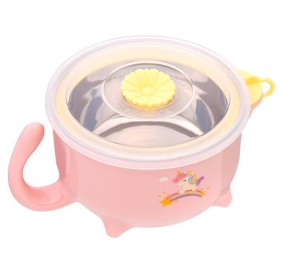 China Minimalist Baby Bowl Kids Food Grade Tableware Set 304 Stainless Steel Material Baby Food Supplement Bowl Kids Lunch Bowl for sale