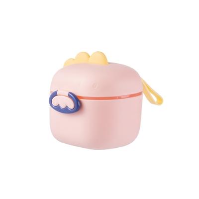 China BPA Free Cute Portable Dinosaur Shape Design Milk Powder Box PP Plastic Food Storage Box For Baby for sale