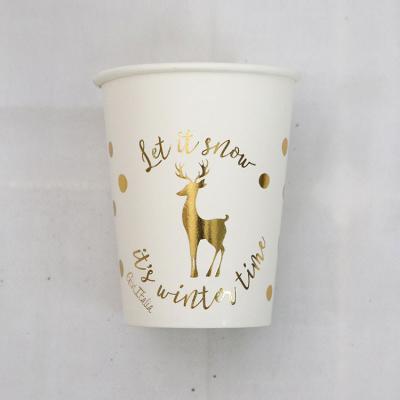 China Printing Unicorn Beverage 9oz Disposable Paper Cup Cheap Wholesale Recyclable/Biodegradable Custom Biodegradable Party Decoration for sale